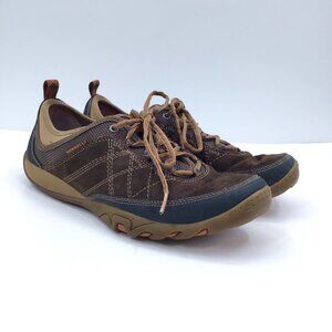 Merrell Women's 11 Walking Shoes Hiking Trail Mimosa Glee Mocha Brown Suede